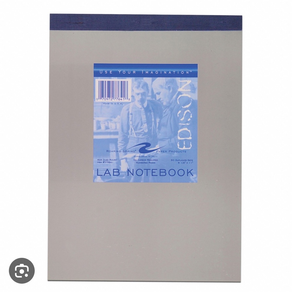 Roaring Spring Lab note book